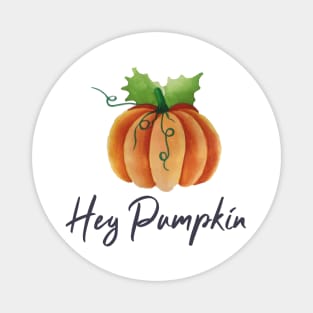 Hey Pumpkin Watercolor Fall Design Magnet